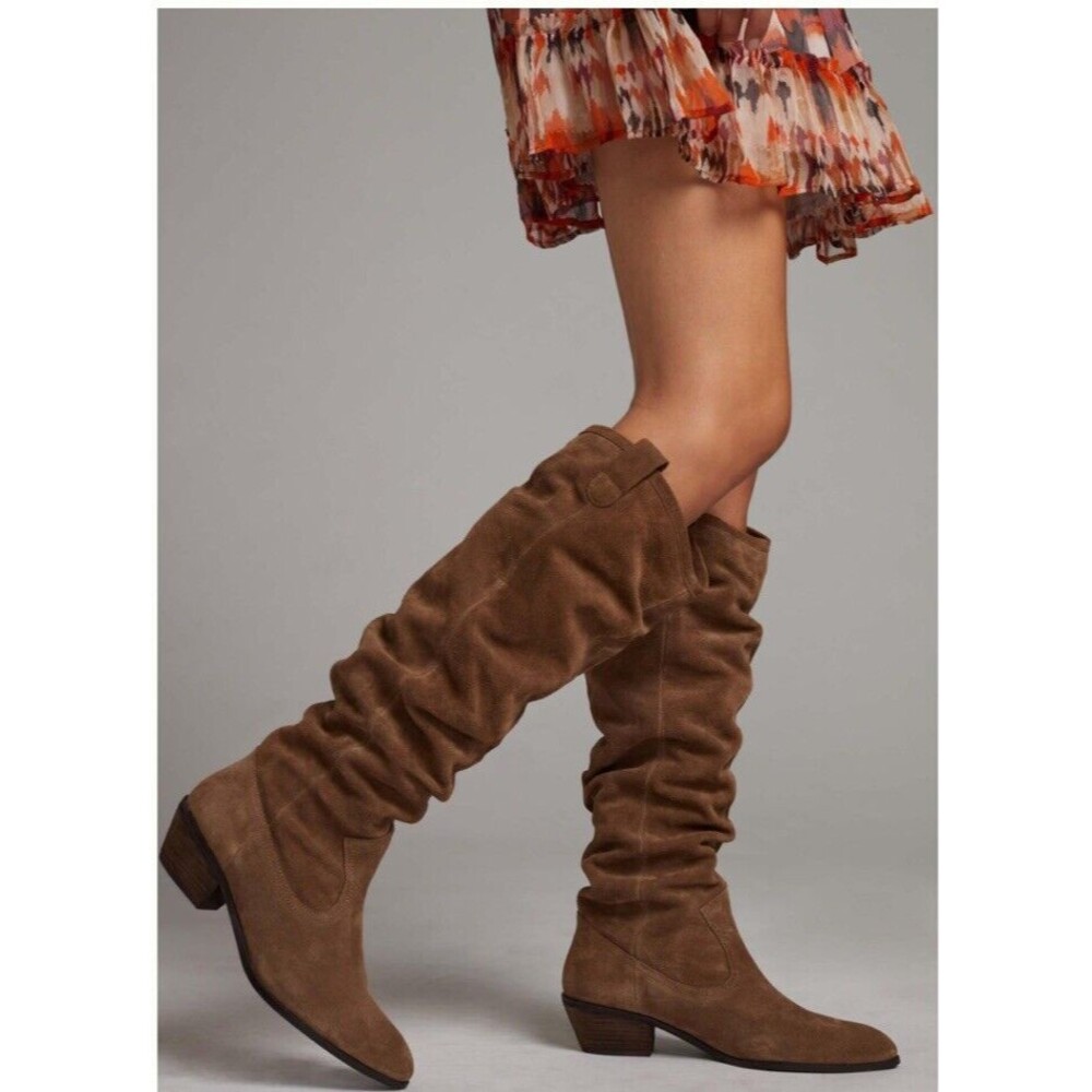Anthropologie Brown Heeled Boots